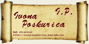 Ivona Poskurica vizit kartica